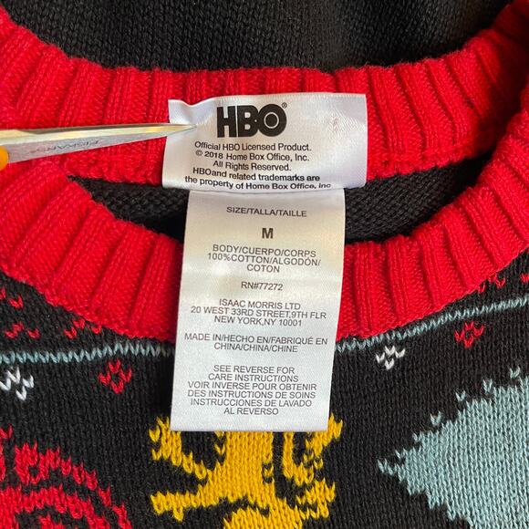 HBO Game of Thrones WESTEROS JOY TO THE REALM Ugly Christmas Sweater Size M - Picture 4 of 4